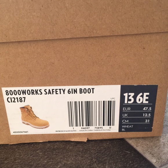 Size 13 6E Dunham 8000 6 inch safety toe boot. Wheat color. - Picture 8 of 8
